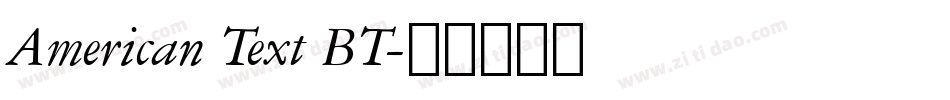 American Text BT字体转换